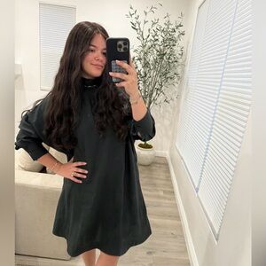 COS Dark Green Long Sleeve Dress